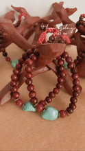 Load image into Gallery viewer, RoseWood and Turquoise Mala Bracelet
