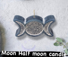 Load image into Gallery viewer, Moon Half Moon candle
