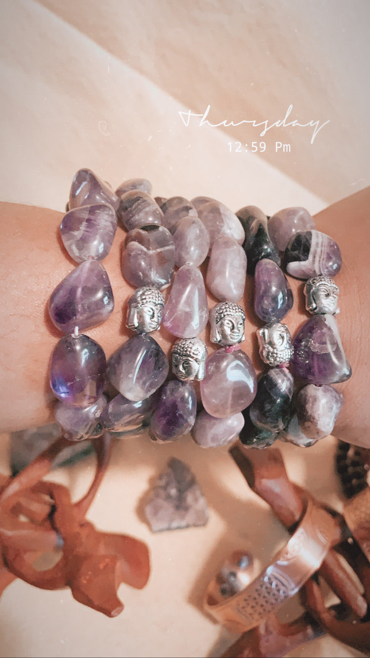 Amethyst Buddha Bracelet